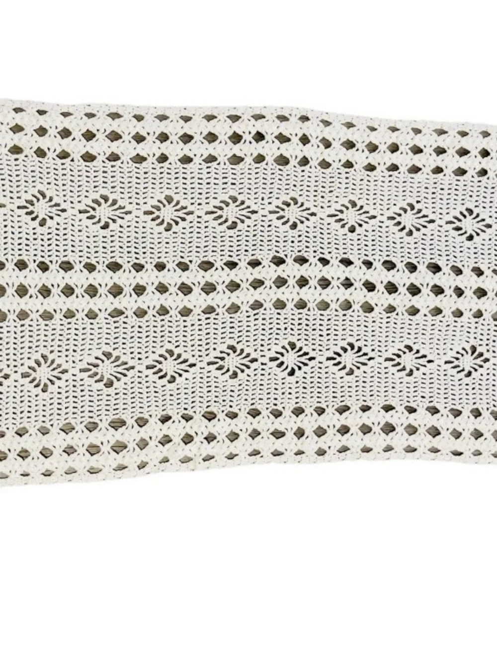 Antique Table Runner Buffet Dresser Scarf Crochet Cottagecore Farmhouse